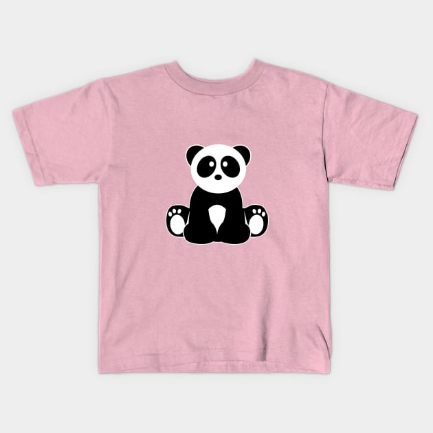 Cute Panda Kids T-Shirt by MaikaeferDesign